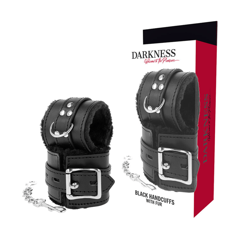 DARKNESS – MENOTTES BDSM DOUBLÉES NOIRES