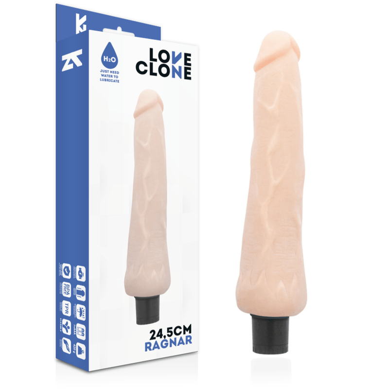 LOVECLONE – VIBRATEUR AUTOLUBRIFIANT RAGNAR 24.5 CM -O- 3.5 CM