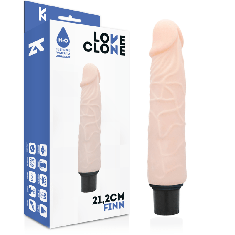 LOVECLONE – VIBRATEUR AUTOLUBRIFIANT FINN 21.2 CM -O- 3.8 CM