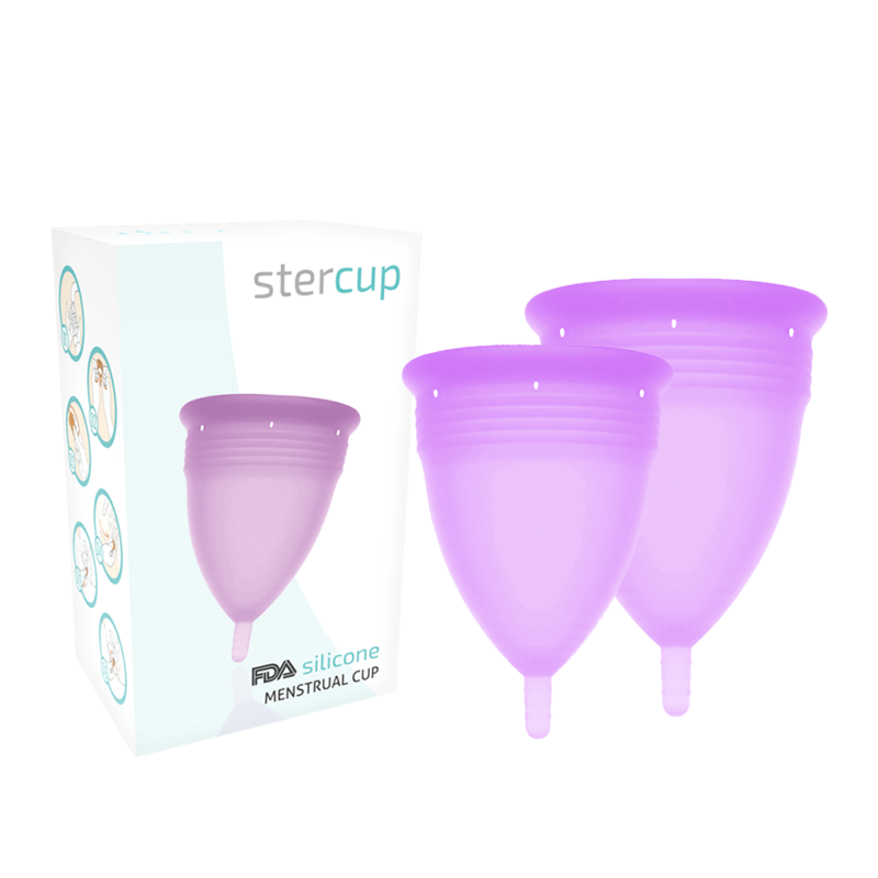 STERCUP – COUPE MENSTRUELLE EN SILICONE FDA TAILLE S + L LILAS