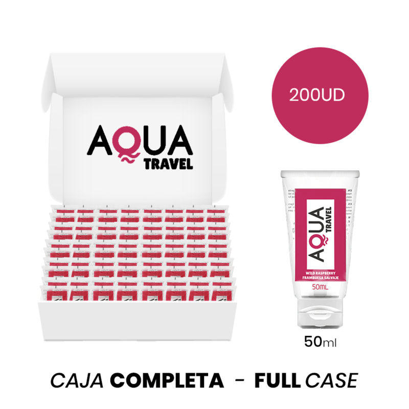 MOQ 200 – AQUA TRAVEL LUBRIFIANT À BASE DEAU SAVEUR FRAMBOISE SAUVAGE – 50 ML