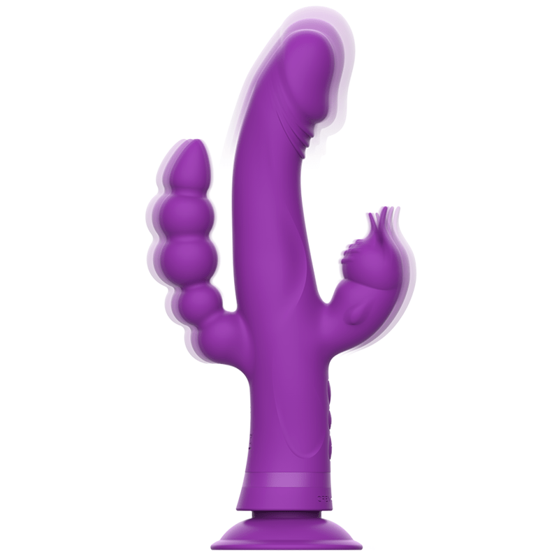 INTENSE – VIBRATEUR EN SILICONE CASANOVA RABBIT TRIPLE MOTEUR VIOLET
