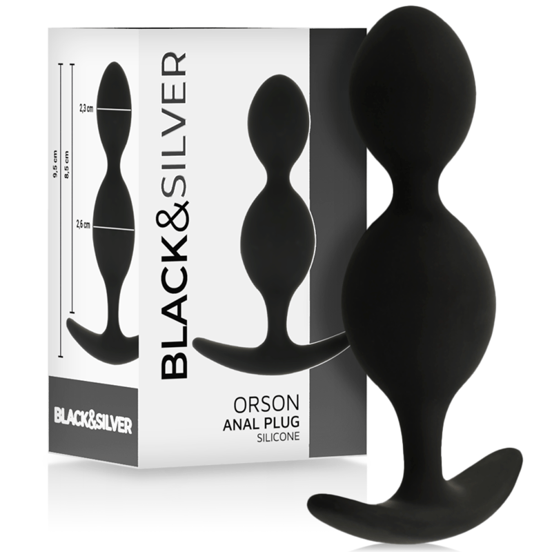 BLACKSILVER – PLUG ORSON SILICONE 2 ONDES ANAL 9 CM