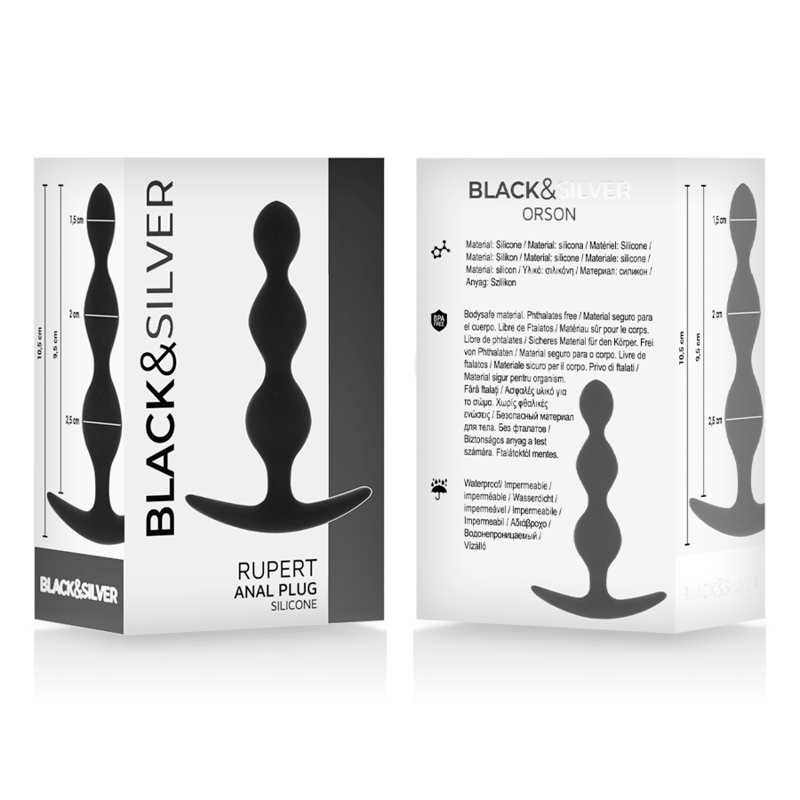 BLACKSILVER – CHAÎNE À BILLES ANAL RUPERT 10 CM