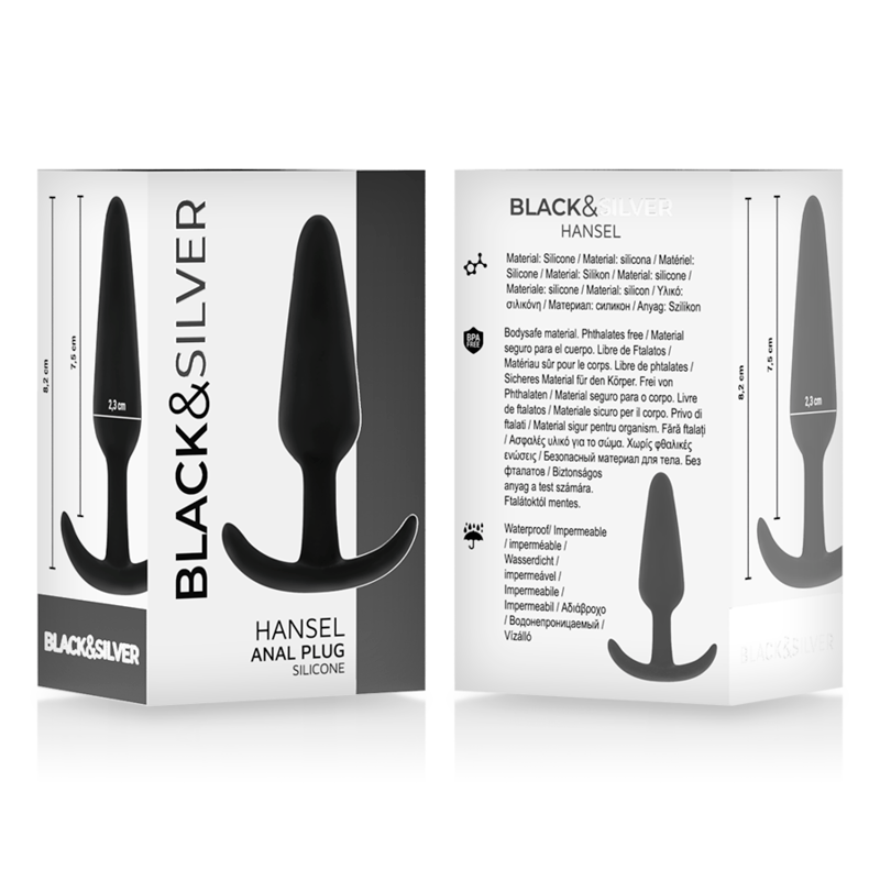 BLACKSILVER – BOUCHON ANAL EN SILICONE HANSEL AVEC PETITE POIGNÉE