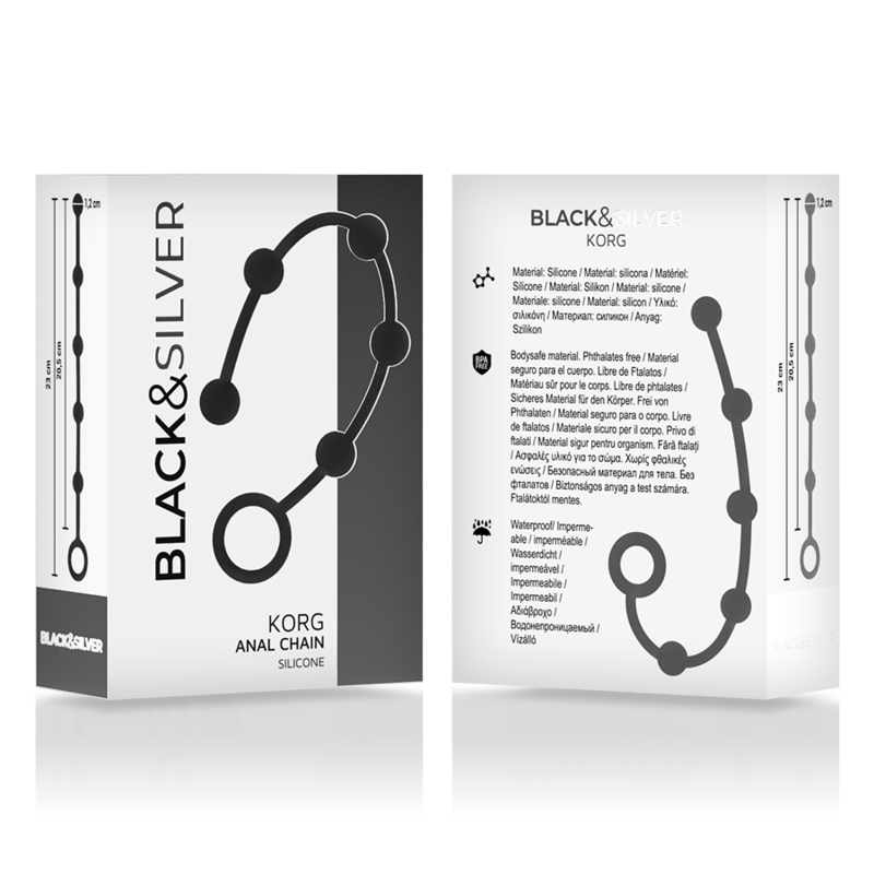 BLACKSILVER – CHAPELET ANAL KORG SILICONE INITIATION 21 CM