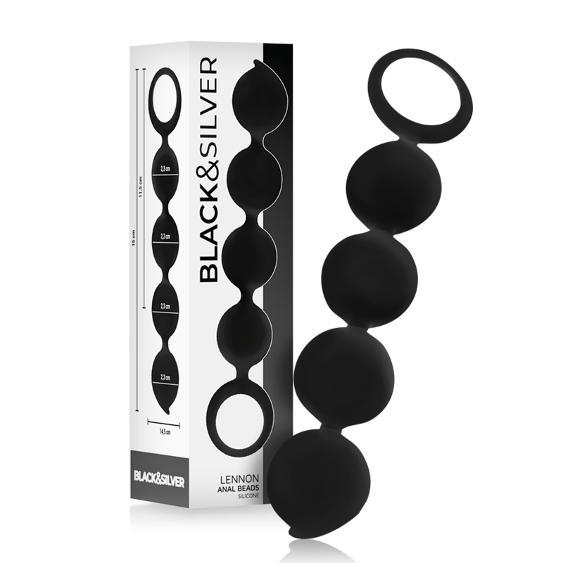 BLACKSILVER – CHAPELET ANAL LENNON 4 SPHÈRES SILICONE 15 CM