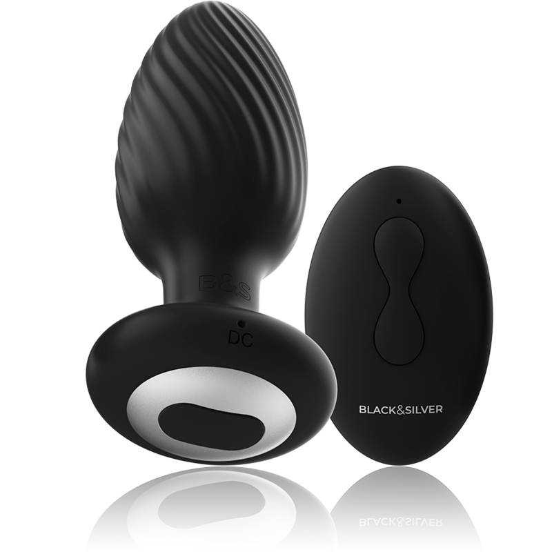 BLACKSILVER – TÉLÉCOMMANDE DU ROTATEUR ANAL EN SILICONE WELLS PLUG