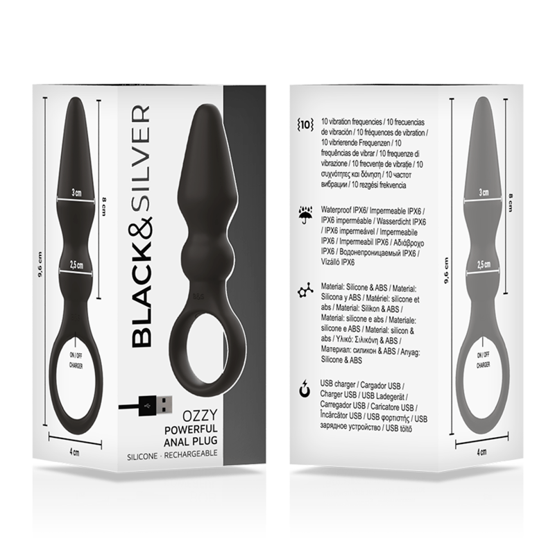BLACKSILVER – PUISSANT PLUG ANAL EN SILICONE OZZY