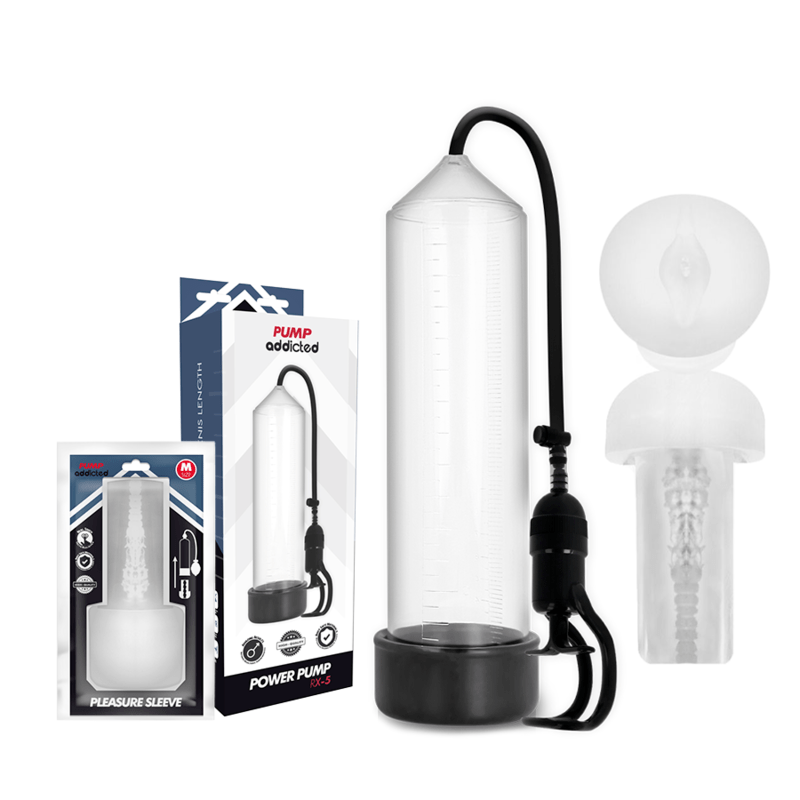 PUMP ADDICTED – RX5 TRANSPARENT AVEC MASTURBATEUR