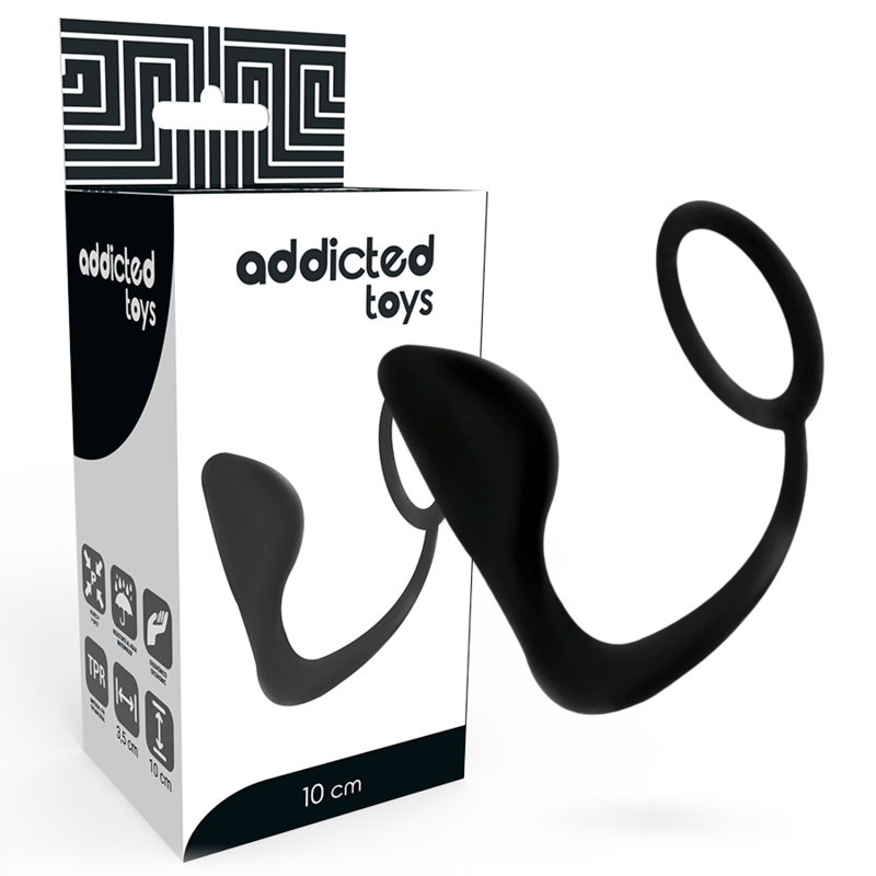 ADDICTED TOYS – PLUG ANAL AVEC ANNEAU PÉNIS NOIR