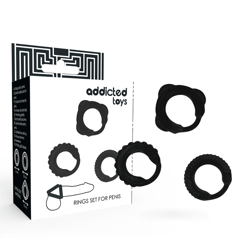 ADDICTED TOYS – ENSEMBLE C-RING NOIR