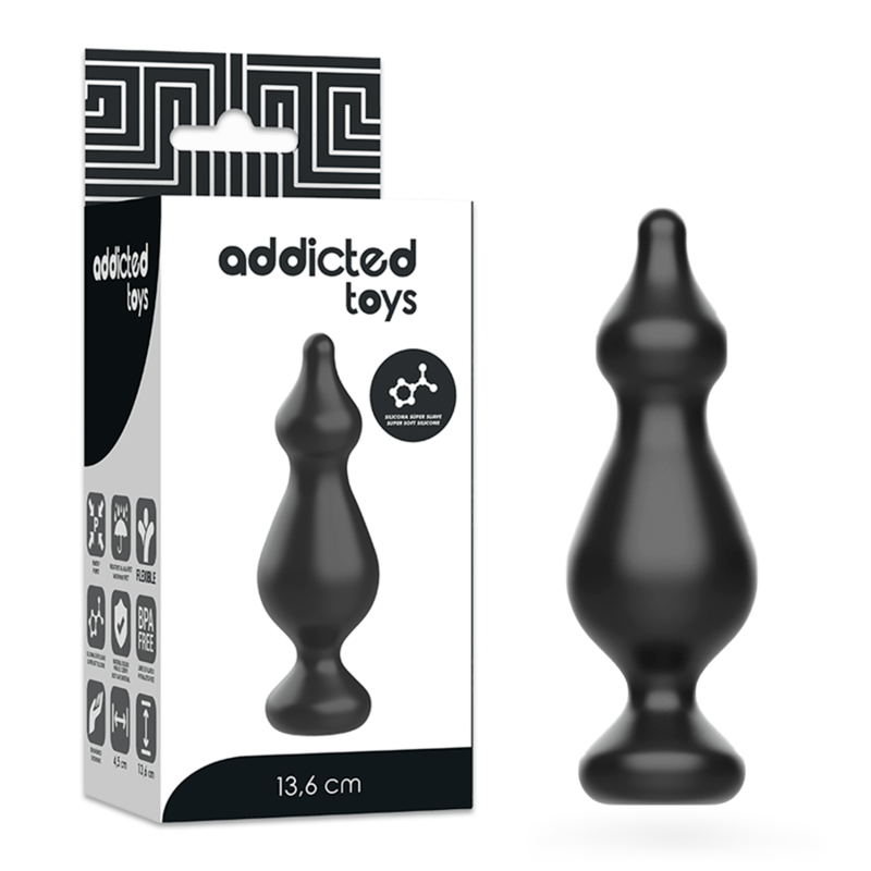 ADDICTED TOYS – PLUG SEXUEL ANAL 13.6 CM NOIR