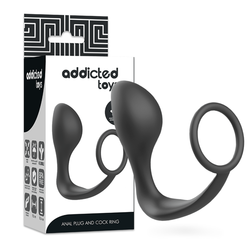 ADDICTED TOYS – PLUG ANAL AVEC ANNEAU EN SILICONE NOIR