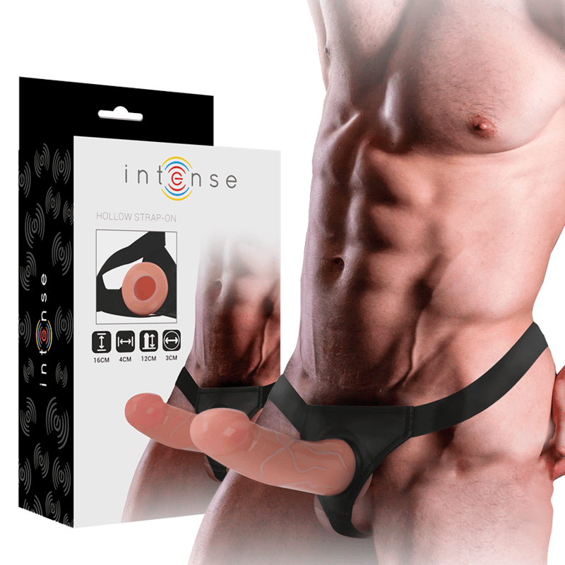 INTENSE – HARNAIS CREUX AVEC GODE 16 X 3 CM