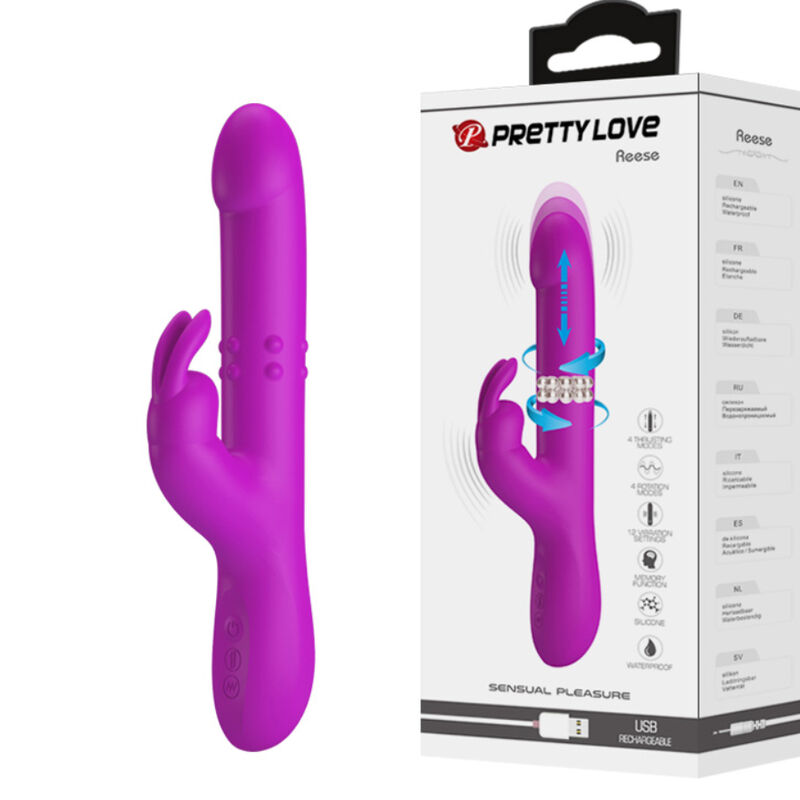 PRETTY LOVE – VIBRATEUR REESE AVEC ROTATION VIOLET