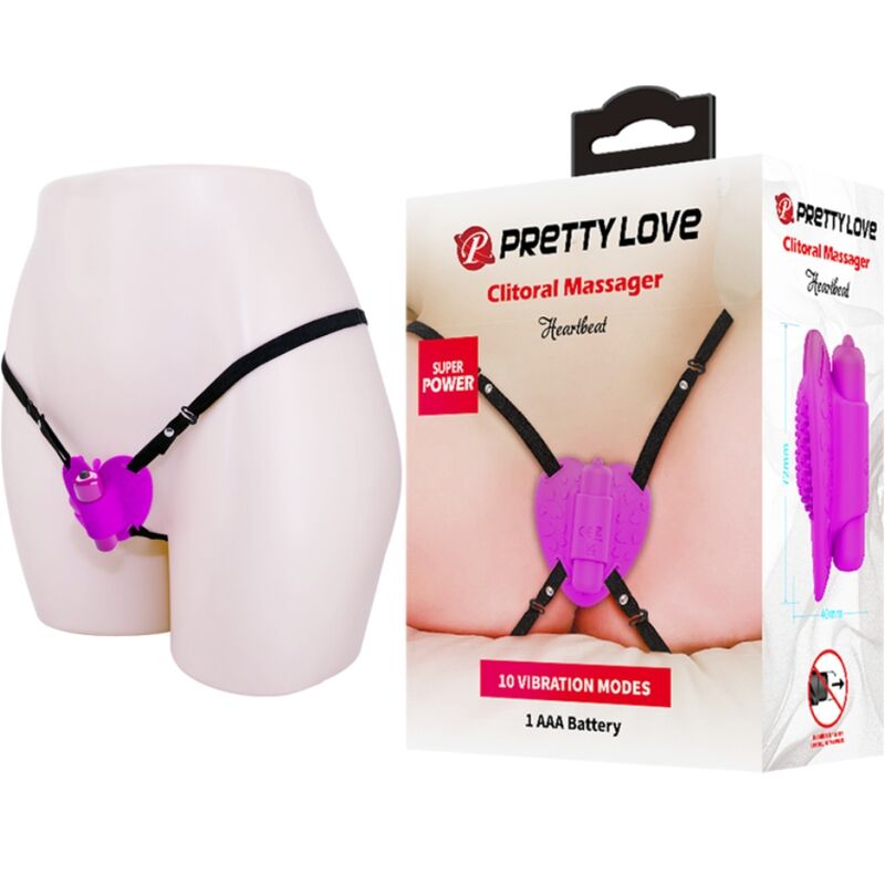 PRETTY LOVE – MASSEUR DE CLITORIS HEARTBEAT 10 MODES DE VIBRATION VIOLET