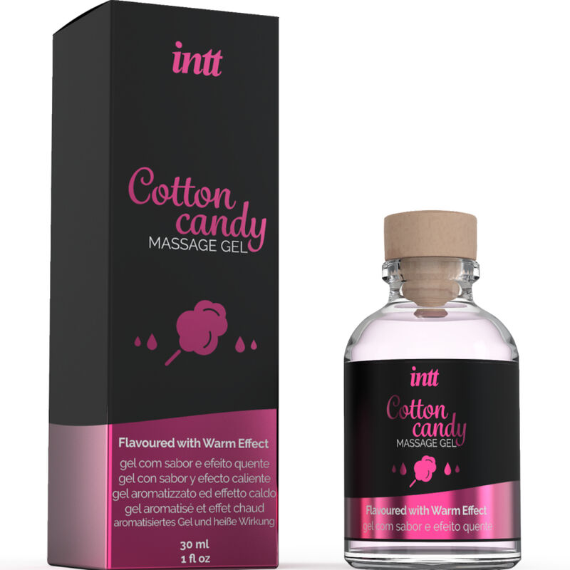 INTT MASSAGE  ORAL SEX – GEL DE MASSAGE SAVEUR COTTON BABE À PAPA ET EFFET CHAUFFANT