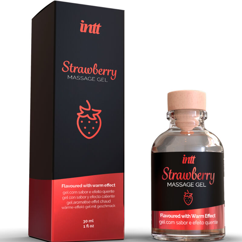 INTT MASSAGE  ORAL SEX – GEL DE MASSAGE EFFET CHAUD SAVEUR FRAISE
