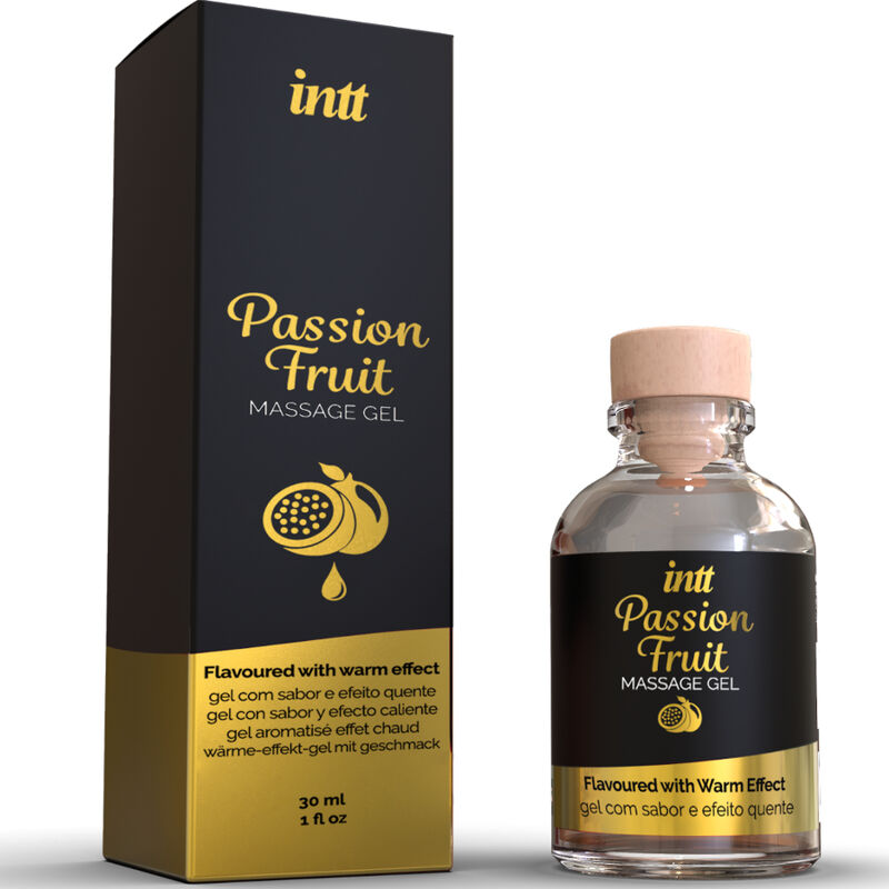 INTT MASSAGE  ORAL SEX – GEL DE MASSAGE SAVEUR FRUIT DE LA PASSION AVEC EFFET CHALEUR