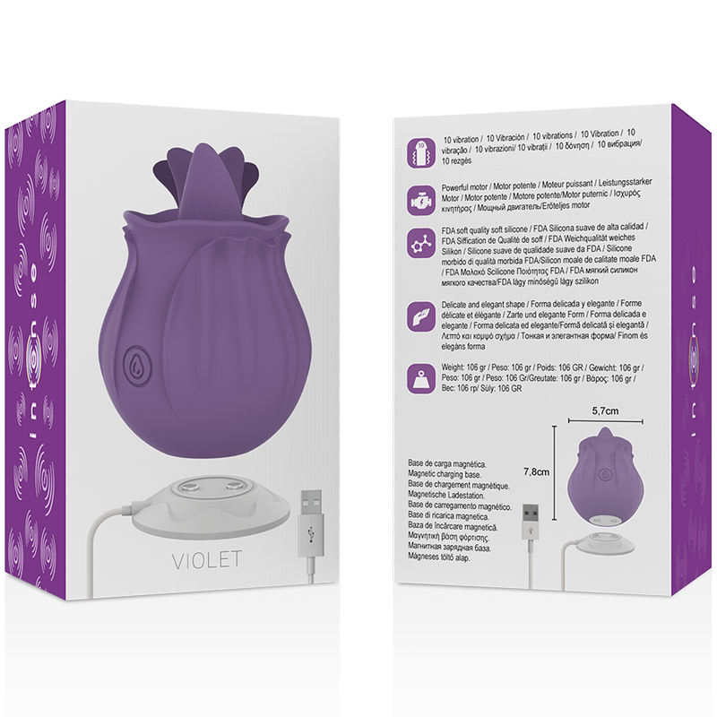 INTENSE – VIOLET CL TORIS STIMULATEUR 10 VIBRATIONS LILAS