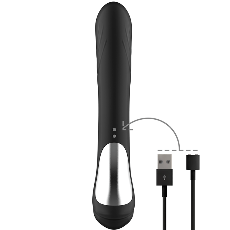 BLACKSILVER – STIMULATEUR DE LAPIN EN SILICONE RECHARGEABLE JAMIE NOIR