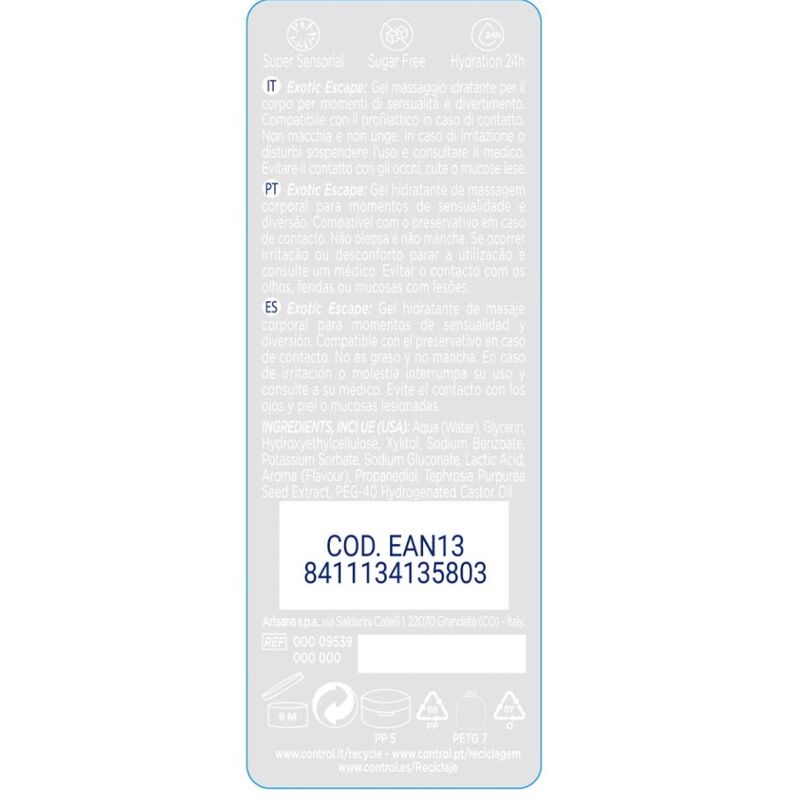 CONTROL – 2 EN 1 MASSAGE  PLAISIR EXOTIQUE 200 ML