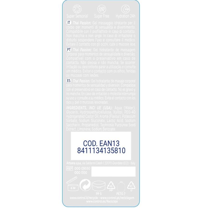 CONTROL – 2 EN 1 MASSAGE  PLAISIR THAI PASSION 200 ML