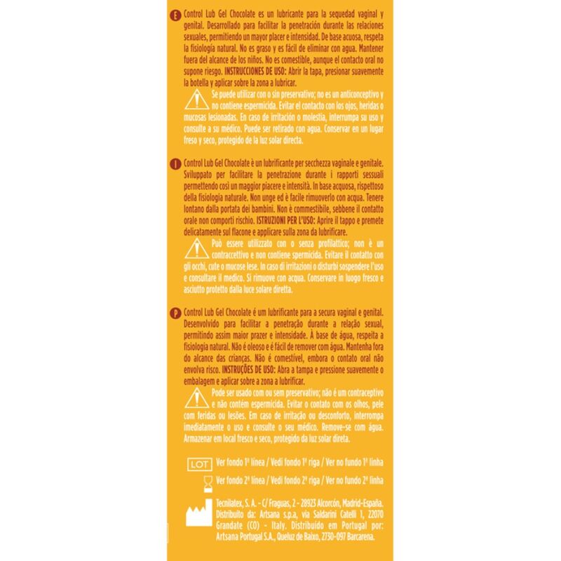 CONTROL – GEL LUBRIFIANT LUB CHOCOLAT 75 ML