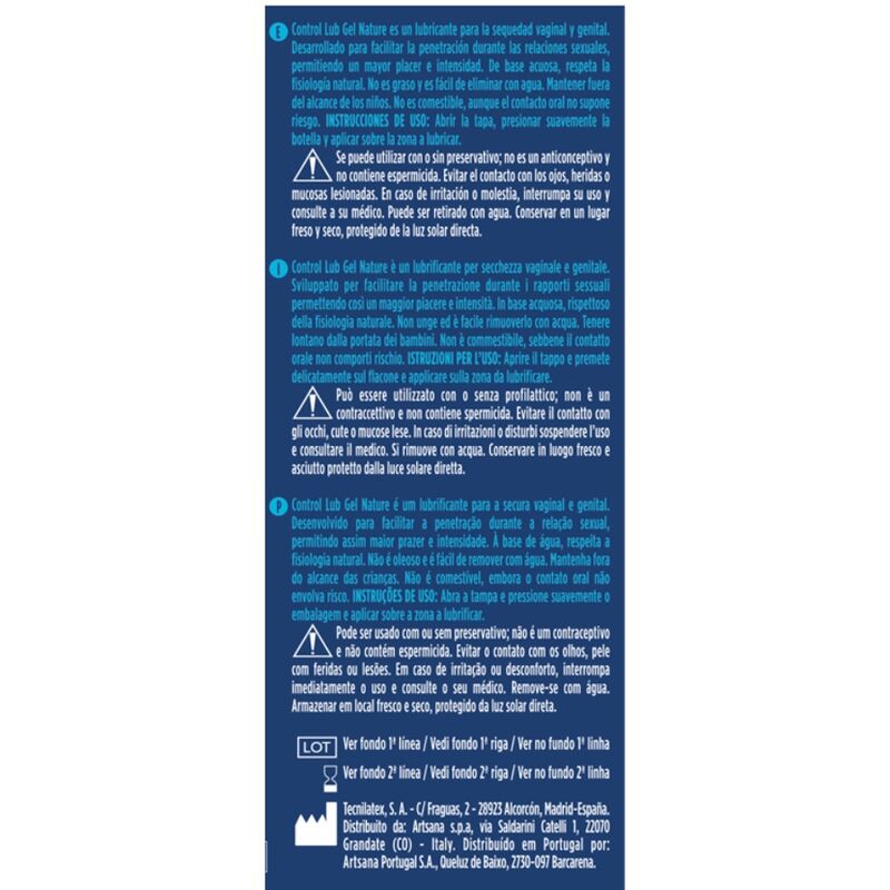 CONTROL – GEL LUBRIFIANT NATUREL LUB 75 ML