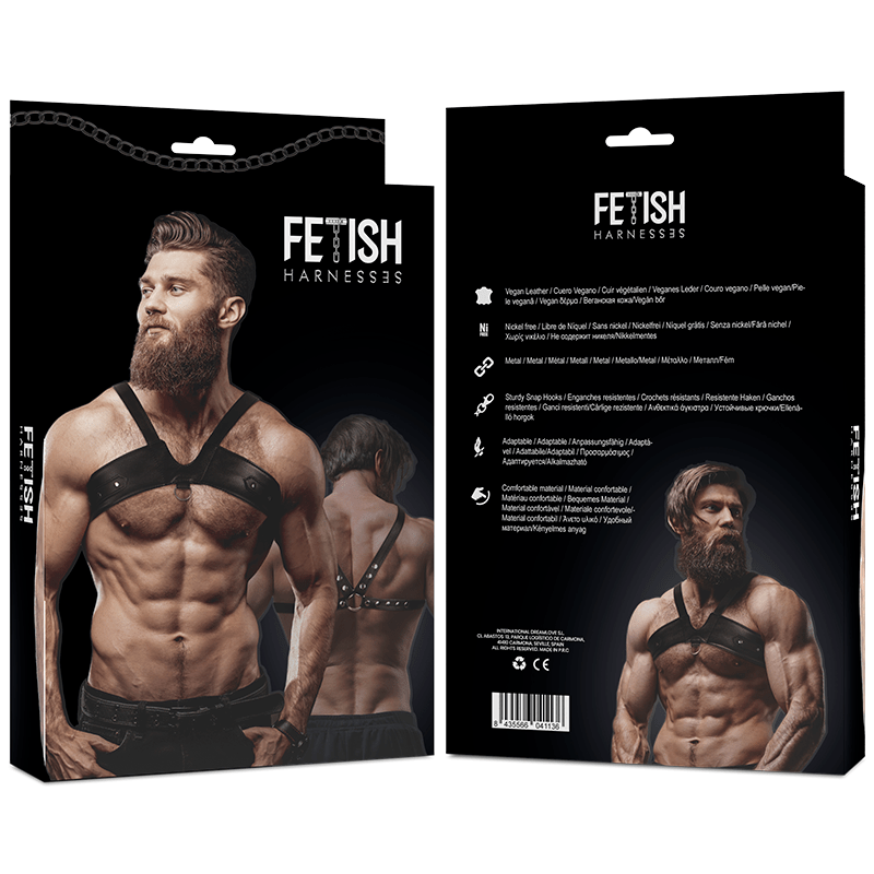 FETISH SUBMISSIVE ATTITUDE – HARNAIS DE POITRINE EN ÉCO-CUIR POUR HOMMES BRIGADE