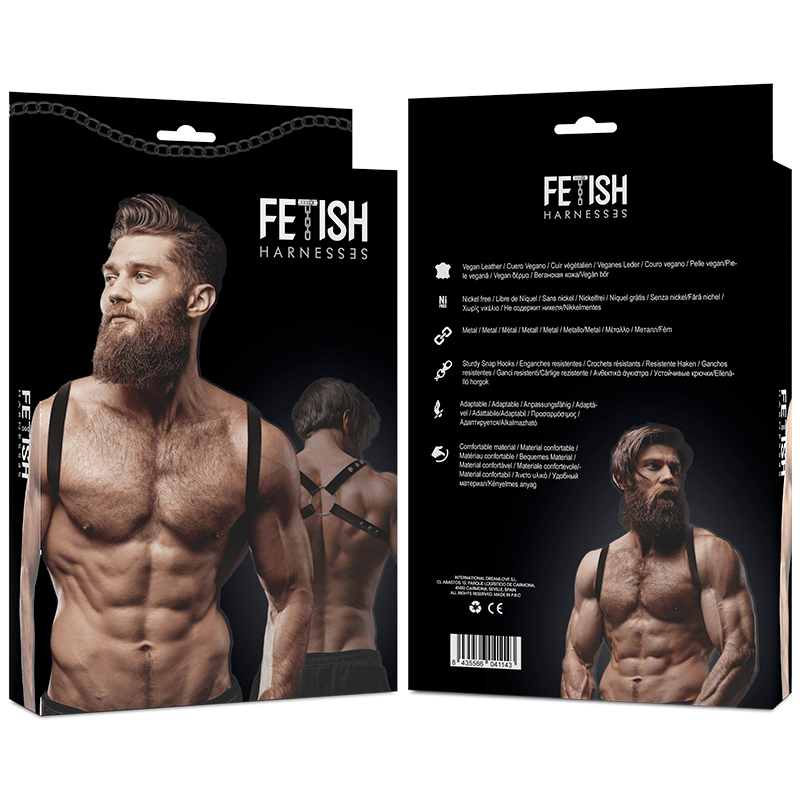 FETISH SUBMISSIVE ATTITUDE – HARNAIS DOS EN ÉCO-CUIR POUR HOMMES