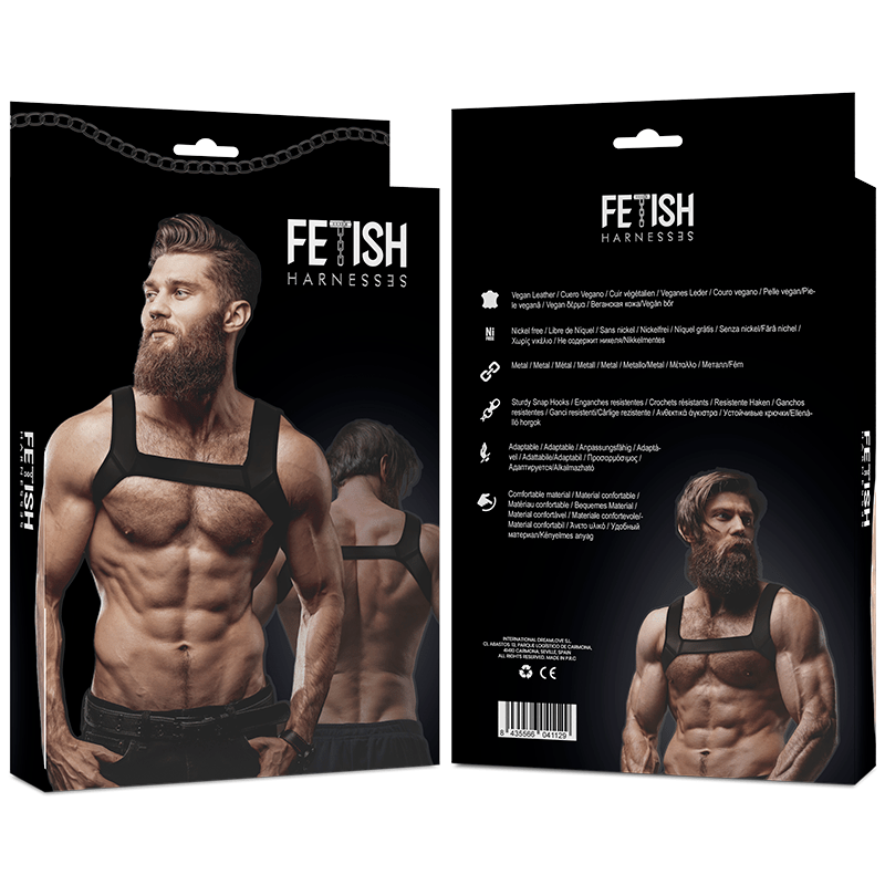 FETISH SUBMISSIVE ATTITUDE – HARNAIS DE POITRINE EN NÉOPRÈNE POUR HOMMES TAILLE M