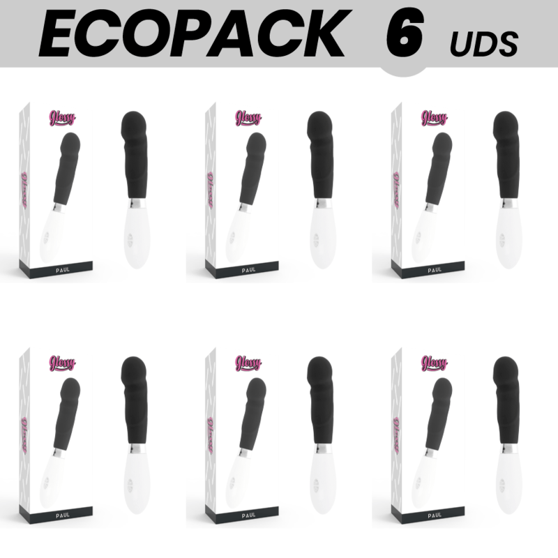 ECOPACK 6 UNITÉS – VIBRATEUR GLOSSY PAUL NOIR