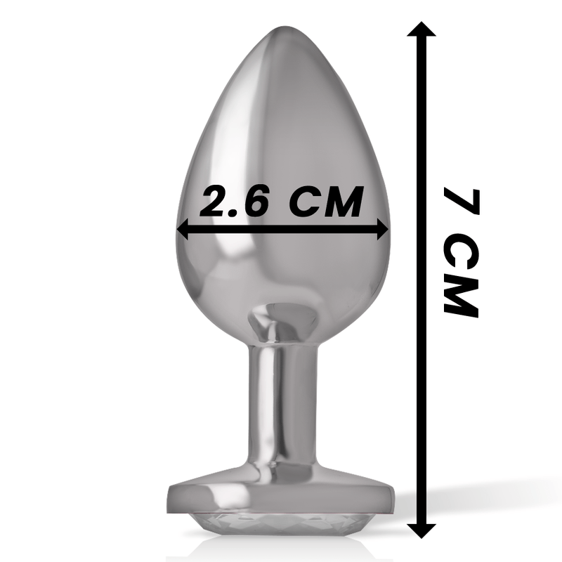 INTENSE – PLUG ANAL EN MÉTAL ALUMINIUM COEUR BLANC TAILLE S
