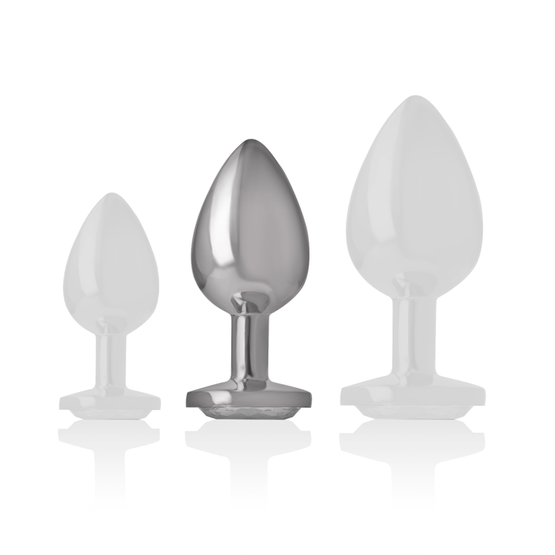 INTENSE – PLUG ANAL MÉTAL ALUMINIUM COEUR BLANC TAILLE M