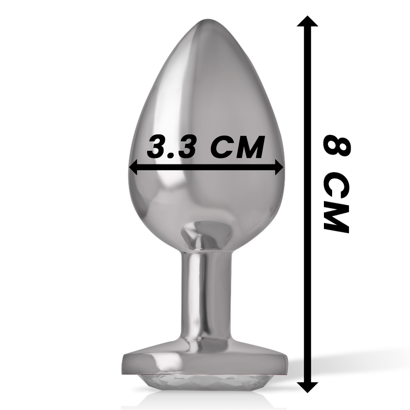 INTENSE – PLUG ANAL MÉTAL ALUMINIUM COEUR BLANC TAILLE M