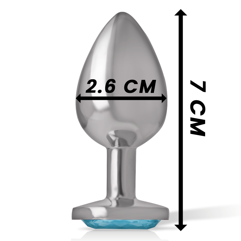INTENSE – PLUG ANAL MÉTAL ALUMINIUM COEUR BLEU TAILLE S
