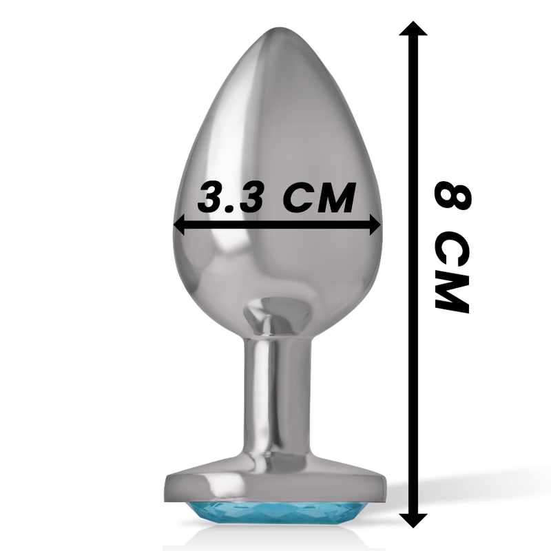 INTENSE – PLUG ANAL MÉTAL ALUMINIUM COEUR BLEU TAILLE M