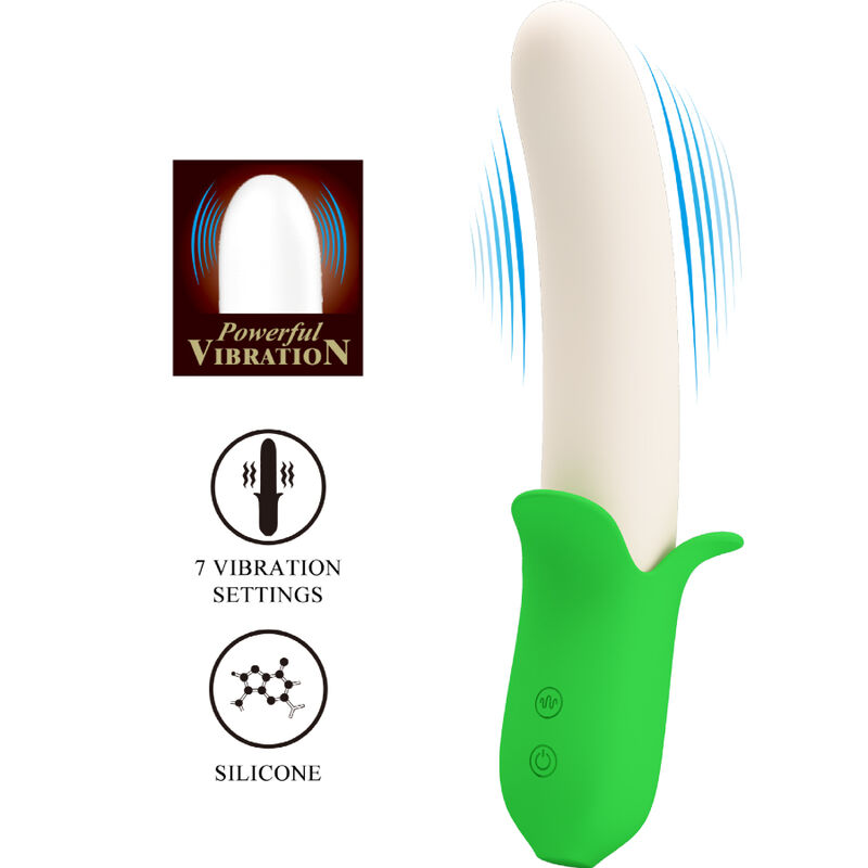 PRETTY LOVE – BANANA KNIGHT SUPER PUISSANCE 7 VIBRATIONS EN SILICONE