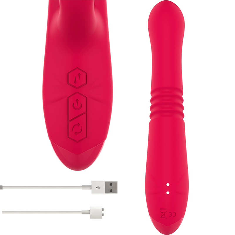 INTENSE – VIBRATEUR UP  DOWN RECHARGEABLE MULTIFONCTION DUA AVEC LANGUE ROUGE