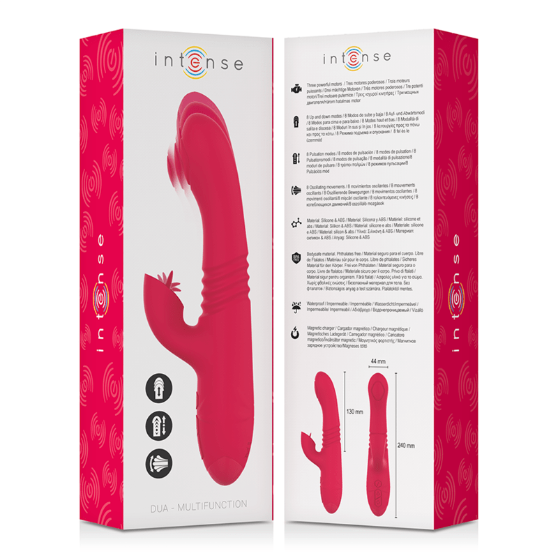 INTENSE – VIBRATEUR UP  DOWN RECHARGEABLE MULTIFONCTION DUA AVEC LANGUE ROUGE