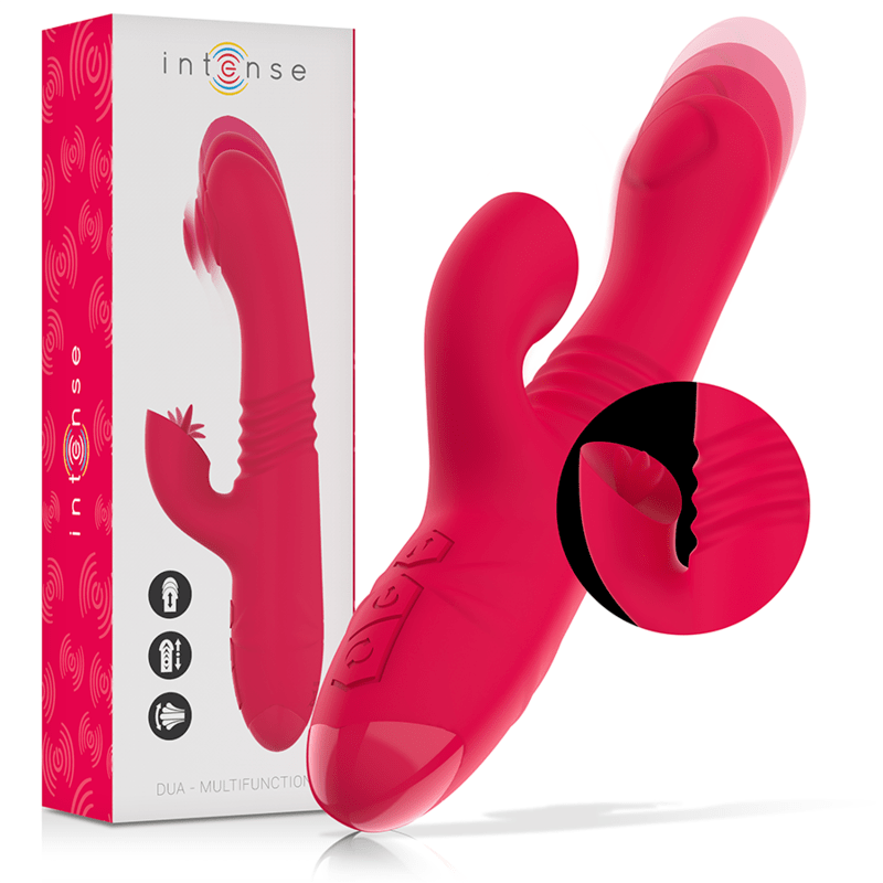 INTENSE – VIBRATEUR UP  DOWN RECHARGEABLE MULTIFONCTION DUA AVEC LANGUE ROUGE