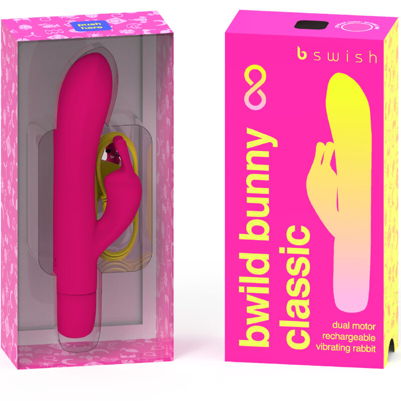 B SWISH – VIBRATEUR RECHARGEABLE CLASSIQUE BWILD BUNNY INFINITE SILICONE ROSE