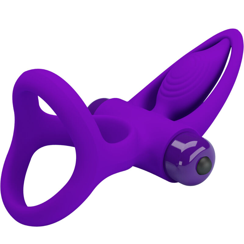 PRETTY LOVE – ANNEAU VIBRATEUR 10 VIBRATIONS SILICONE VIOLETTE