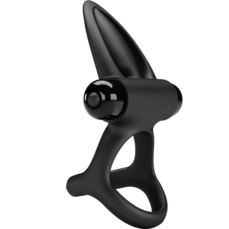 PRETTY LOVE – ANNEAU VIBRANT 10 VIBRATIONS SILICONE NOIR