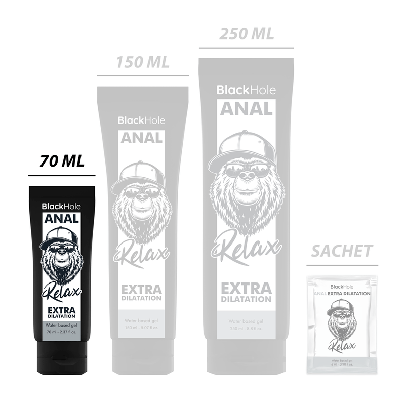 BLACK HOLE – GEL DE DILATATION ANALE À BASE DEAU 70 ML