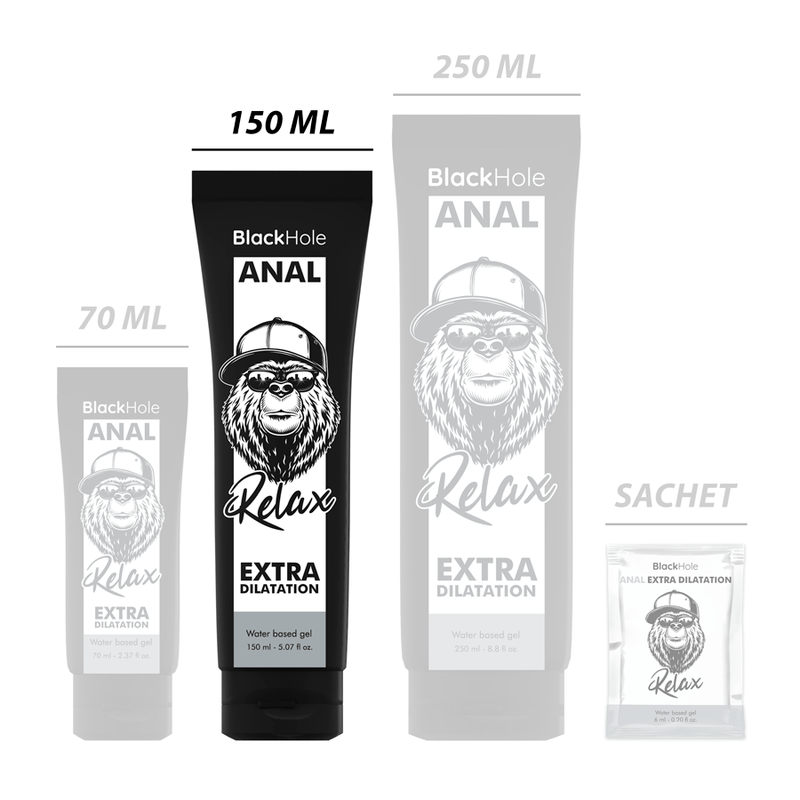 BLACK HOLE – GEL À BASE DEAU DILATATION ANALE 150 ML