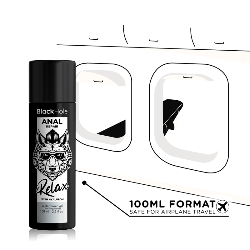 BLACK HOLE – RÉPARATION ANALE RELAX À BASE DEAU AVEC HYALURON 100 ML