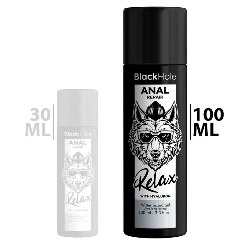 BLACK HOLE – RÉPARATION ANALE RELAX À BASE DEAU AVEC HYALURON 100 ML